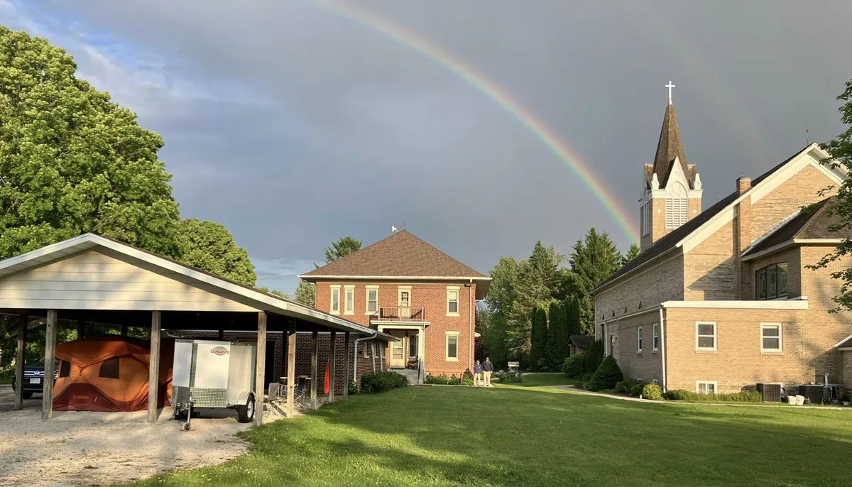 Day 2, camping at St. Isadore the Farmer Parish, photo 4